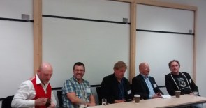 Justin Hill, Matthew Harffy, Harry Sidebottom, Douglas Jackson and Simon Scarrow talk Battles